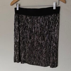 Stella & Dot Black and Gold Mini Skirt